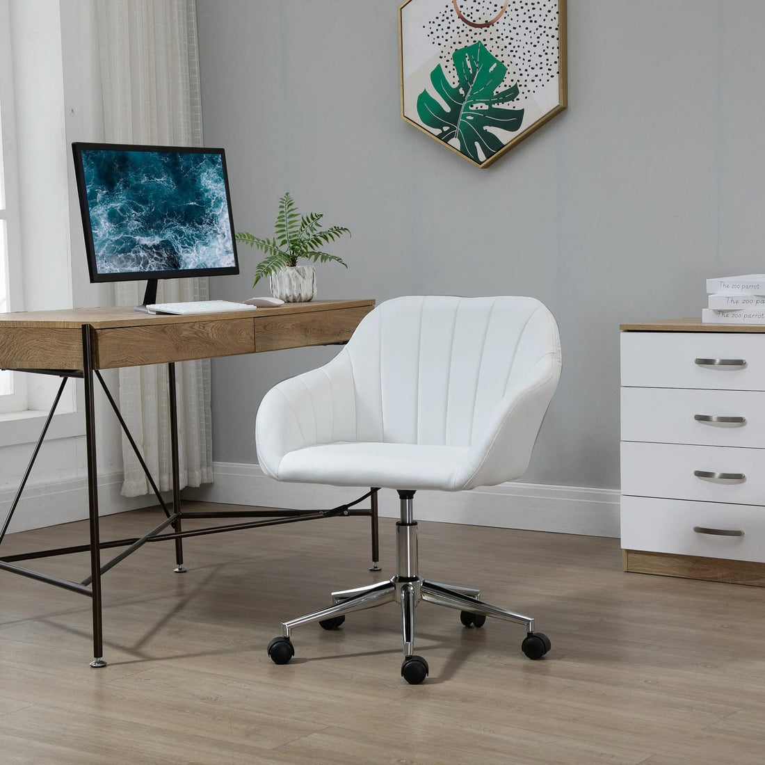 Chaise de bureau plastique mousseux - vente privée 14:29White;200007763:201336104