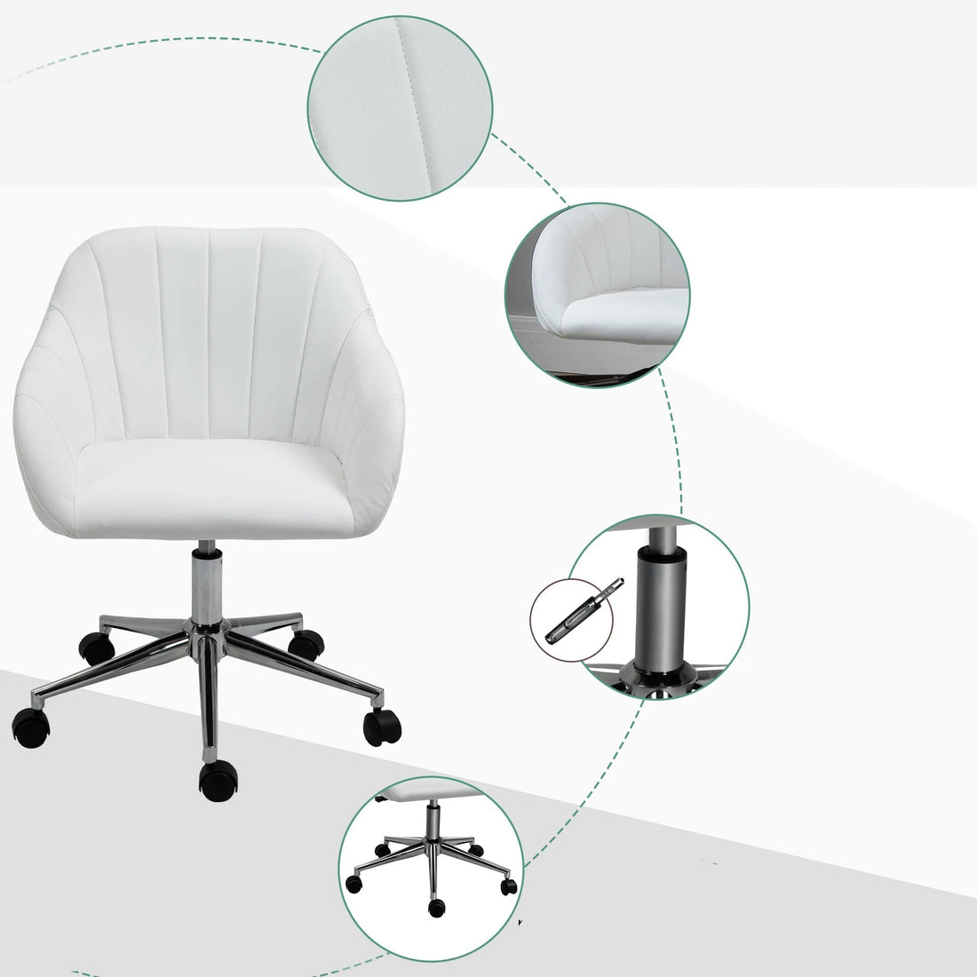 Chaise de bureau plastique mousseux - vente privée 14:29White;200007763:201336104