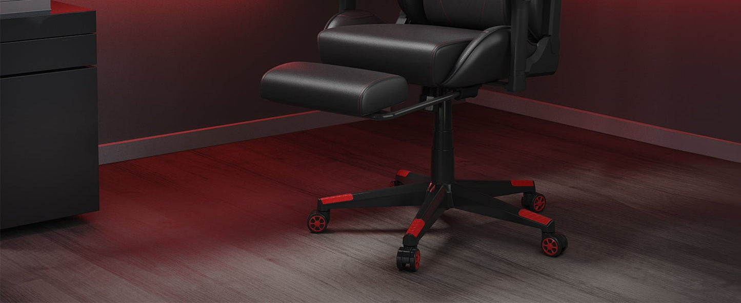 Chaise de bureau pliable avec repose pieds et accoudoirs 3D - 14:200004890Noir;200007763:201336342