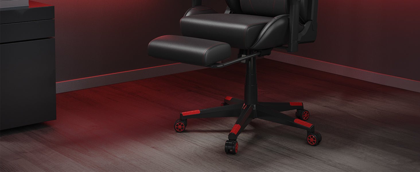 Chaise de bureau pliable avec repose pieds et accoudoirs 3D - 14:200004890Noir;200007763:201336342