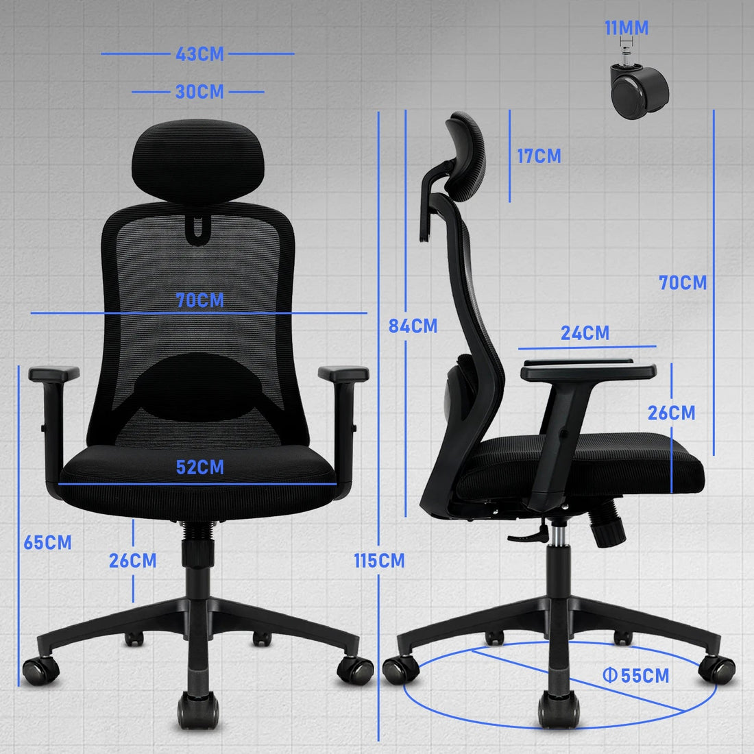 Chaise de bureau pour mal de dos ergonomique - vente privée 14:193;200007763:201336101