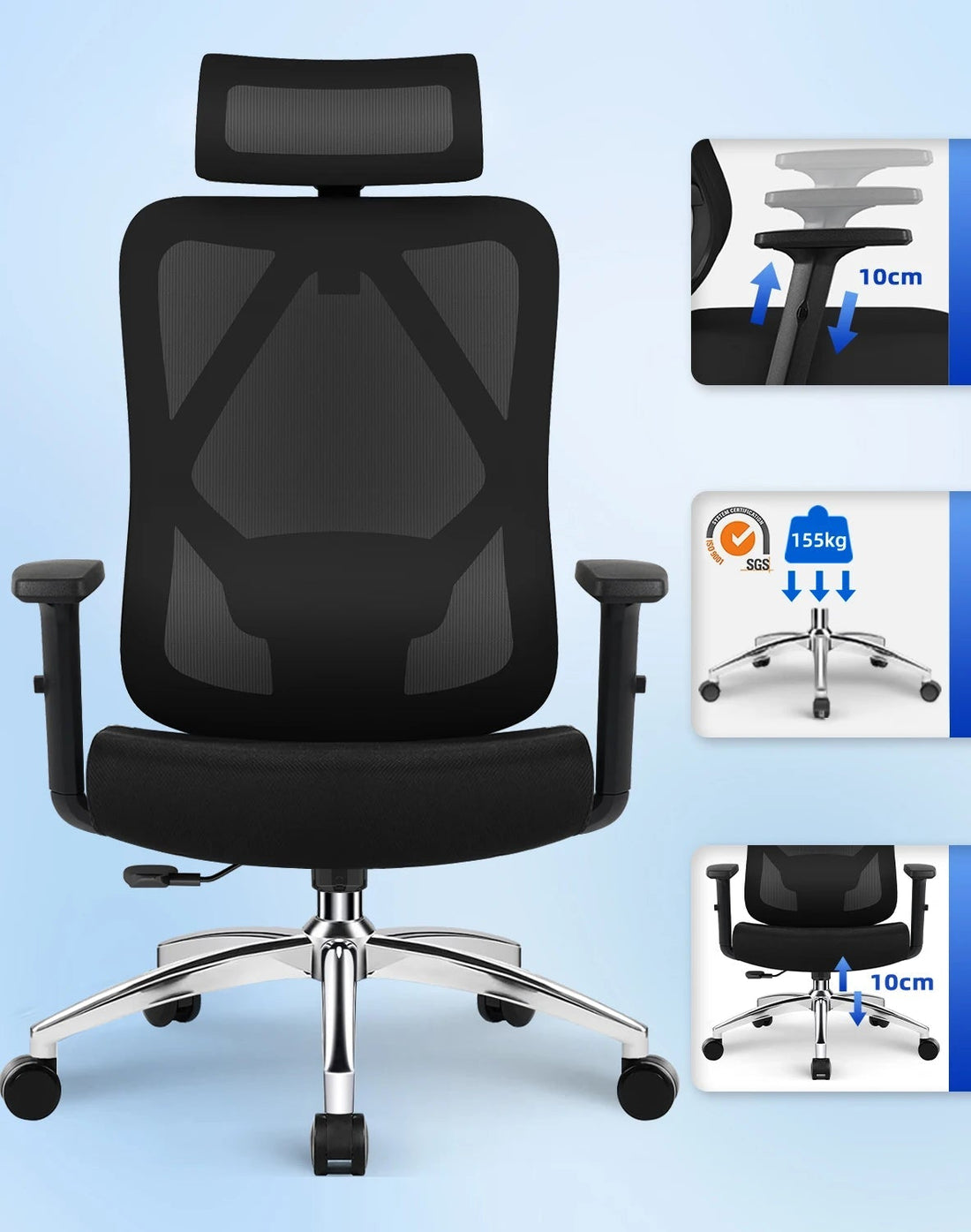 Chaise de bureau robuste inclinable - vente privée 14:193;200007763:201336101