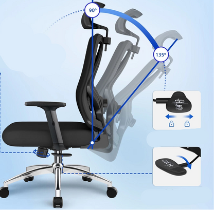 Chaise de bureau robuste inclinable - vente privée 14:193;200007763:201336101