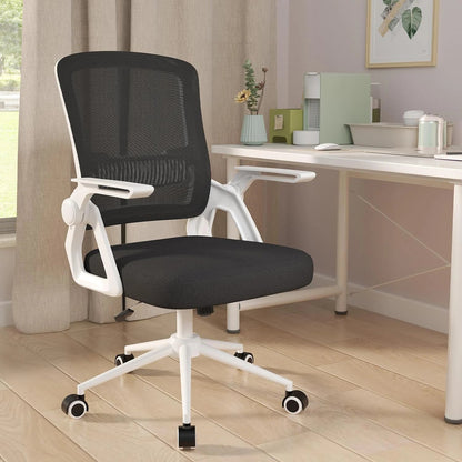 Chaise de bureau rose ergonomique avec accoudoirs relevables - vente privée 14:1063Black-White;200007763:201336101