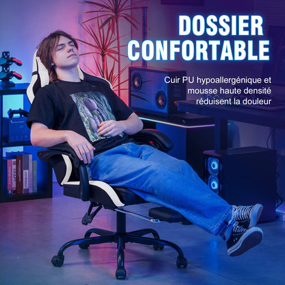 Chaise de bureau rouge et noir premium - 14:173Blue;200007763:201336101