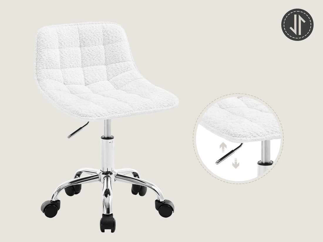 Chaise de bureau sans accoudoirs avec roulette - vente privée 14:771cream;200007763:201336101
