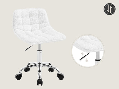 Chaise de bureau sans accoudoirs avec roulette - 14:771cream;200007763:201336101