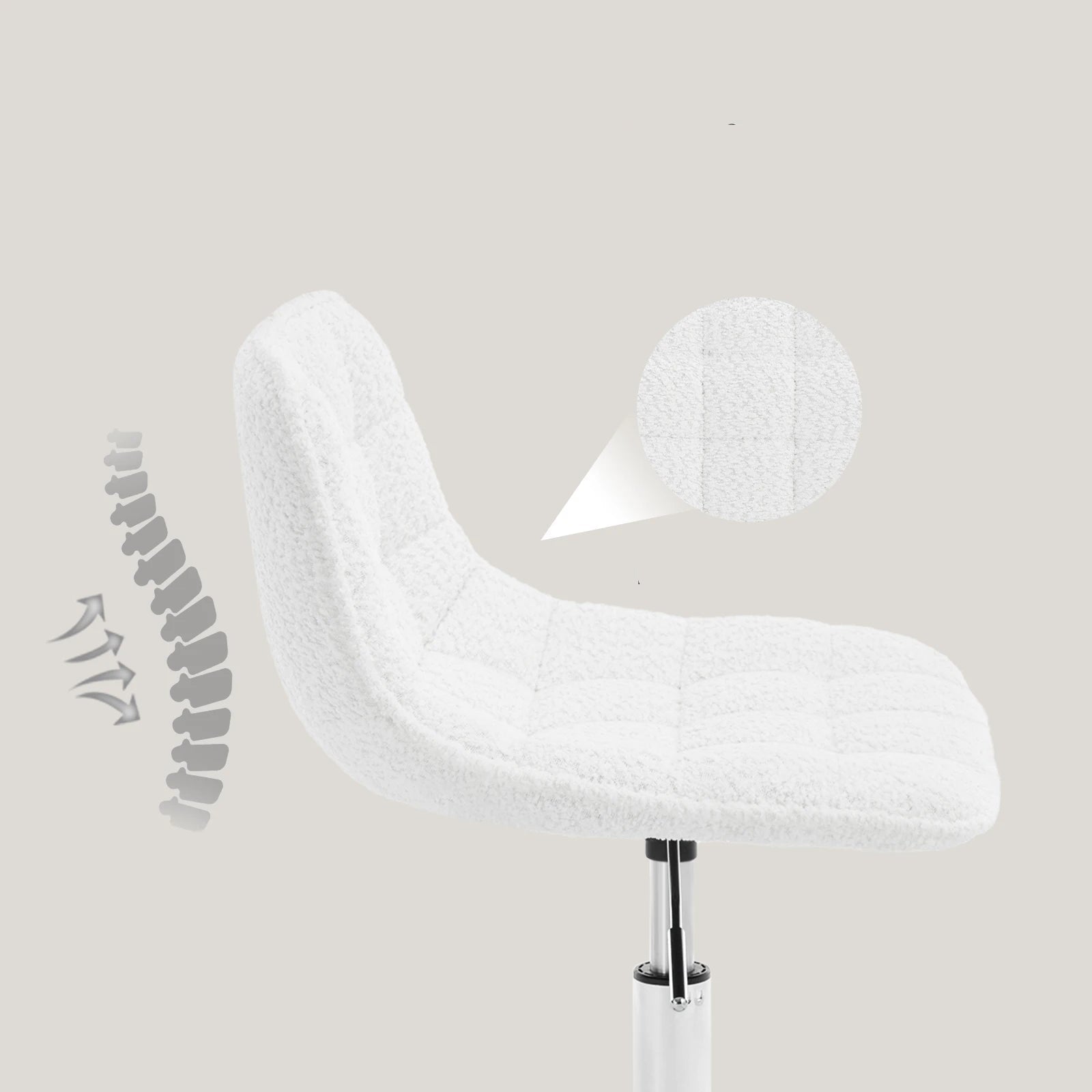Chaise de bureau sans accoudoirs avec roulette - 14:771cream;200007763:201336101