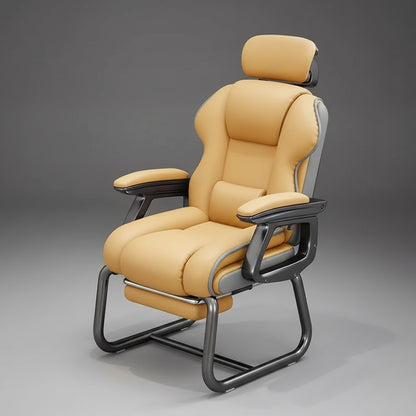 Chaise de bureau sans roues avec fonction inclinable - vente privée 14:200002130Yellow