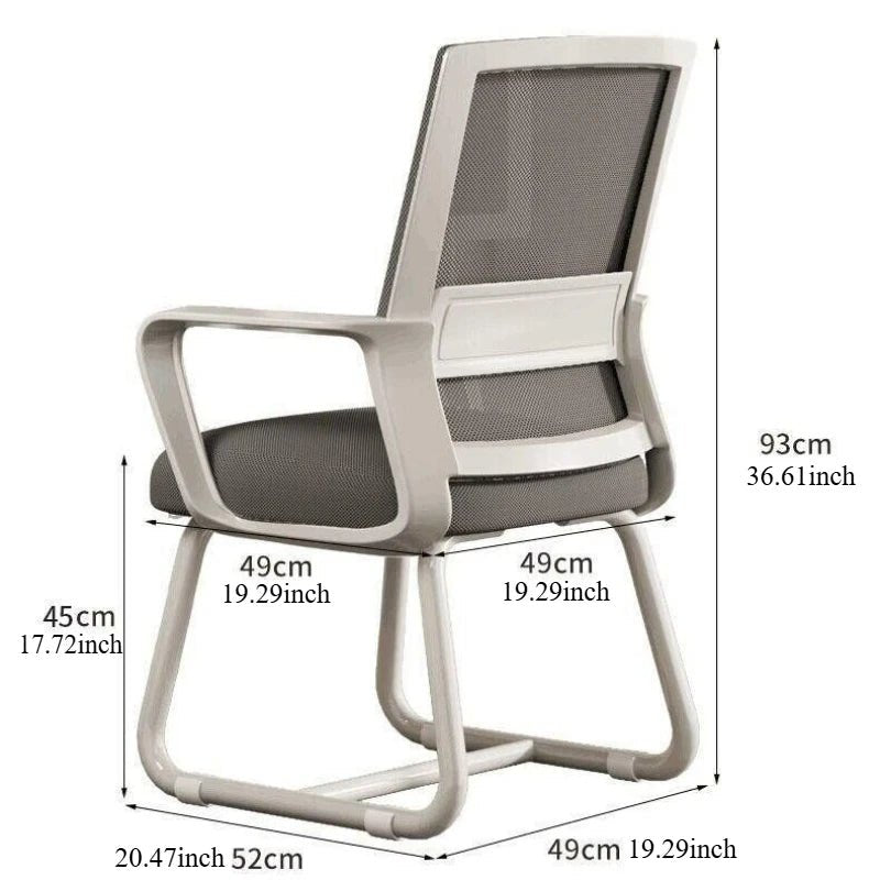 Chaise de bureau sans roues ergonomique - vente privée 14:1063D