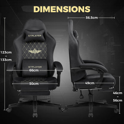 Chaise de bureau style gaming solide - vente privée 14:175;200007763:201336101