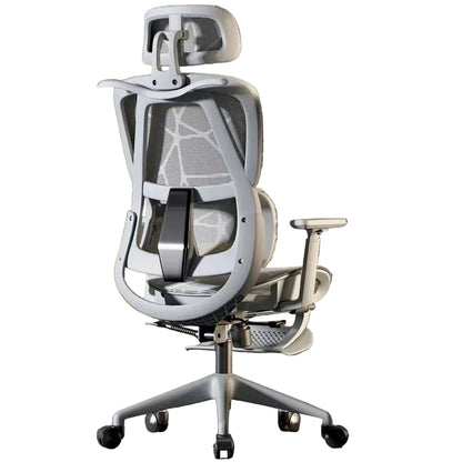 Chaise de bureau sur roues à dossier réglable - vente privée 14:200001438Grey 3D
