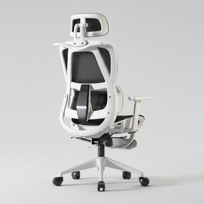 Chaise de bureau sur roues à dossier réglable - vente privée 14:771White 3D