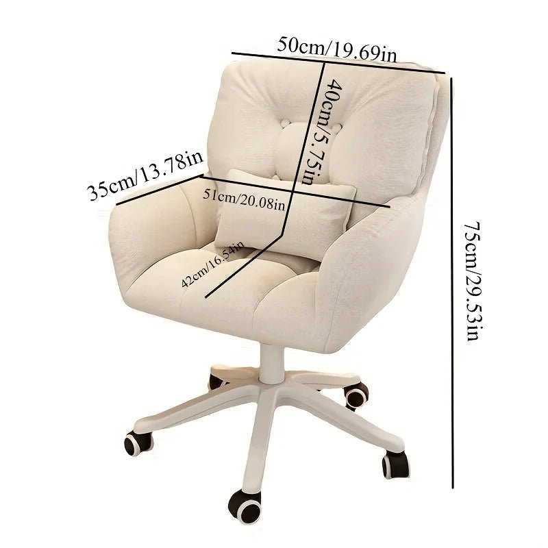 Chaise de bureau tissu avec dossier doux - vente privée 14:691