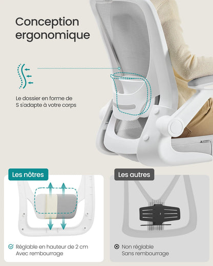Chaise de bureau vintage avec accoudoirs rabattables - vente privée 14:200001438;200007763:201336101