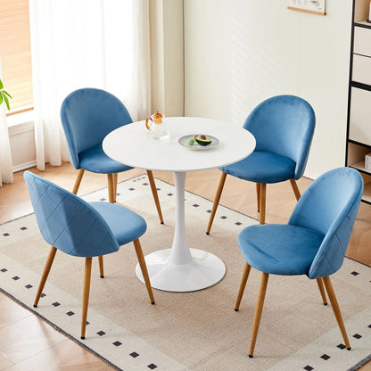 Chaise salle à manger bleu 4 ensemble en velours et pieds métal - vente privée 14:200004889Green;200007763:201336101