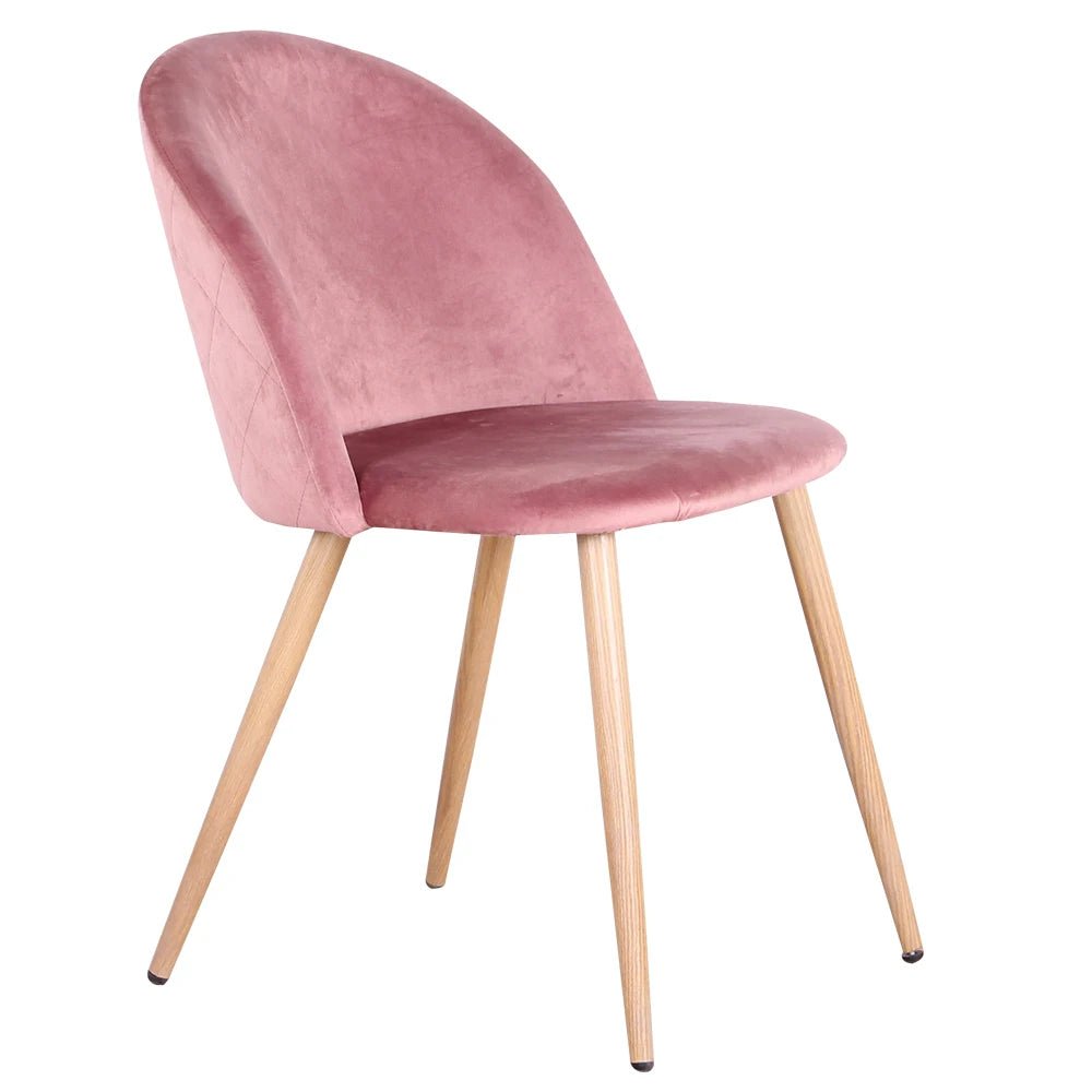 Chaise salle à manger bleu 4 ensemble en velours et pieds métal - vente privée 14:200004889Green;200007763:201336101