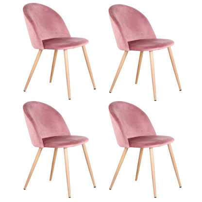 Chaise salle à manger bleu 4 ensemble en velours et pieds métal - vente privée 14:200143091Pink;200007763:201336101