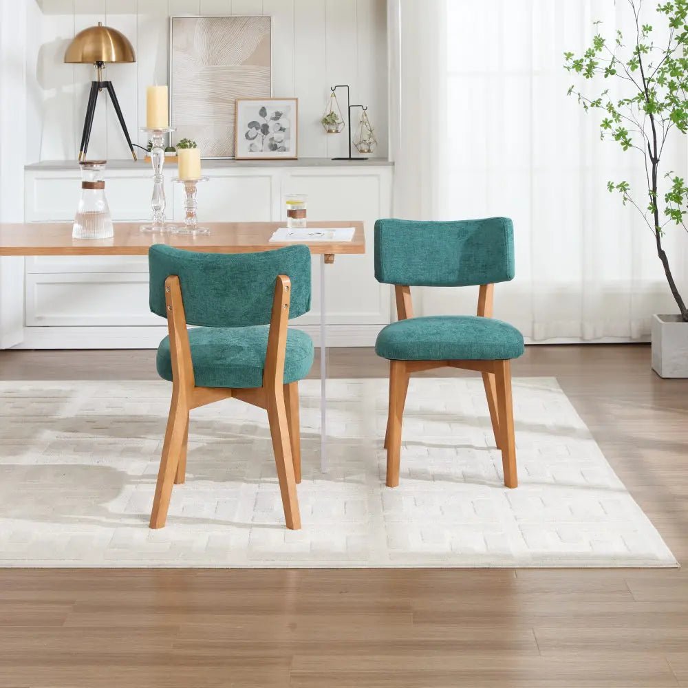 Chaise salle à manger bois moderne 2 ensembles - vente privée 14:200844060Green 2 pcs;200007763:201336101