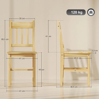 Chaise salle à manger bois moderne simple 2 ensembles - vente privée 14:-1;200007763:201336104