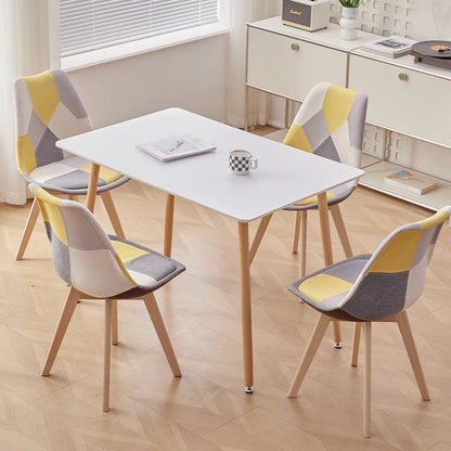 Chaise salle à manger coloré avec pieds en bois 4 pièces ensembles - vente privée 14:10Red;200007763:201336101