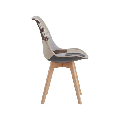 Chaise salle à manger coloré avec pieds en bois 4 pièces ensembles - vente privée 14:10Red;200007763:201336101