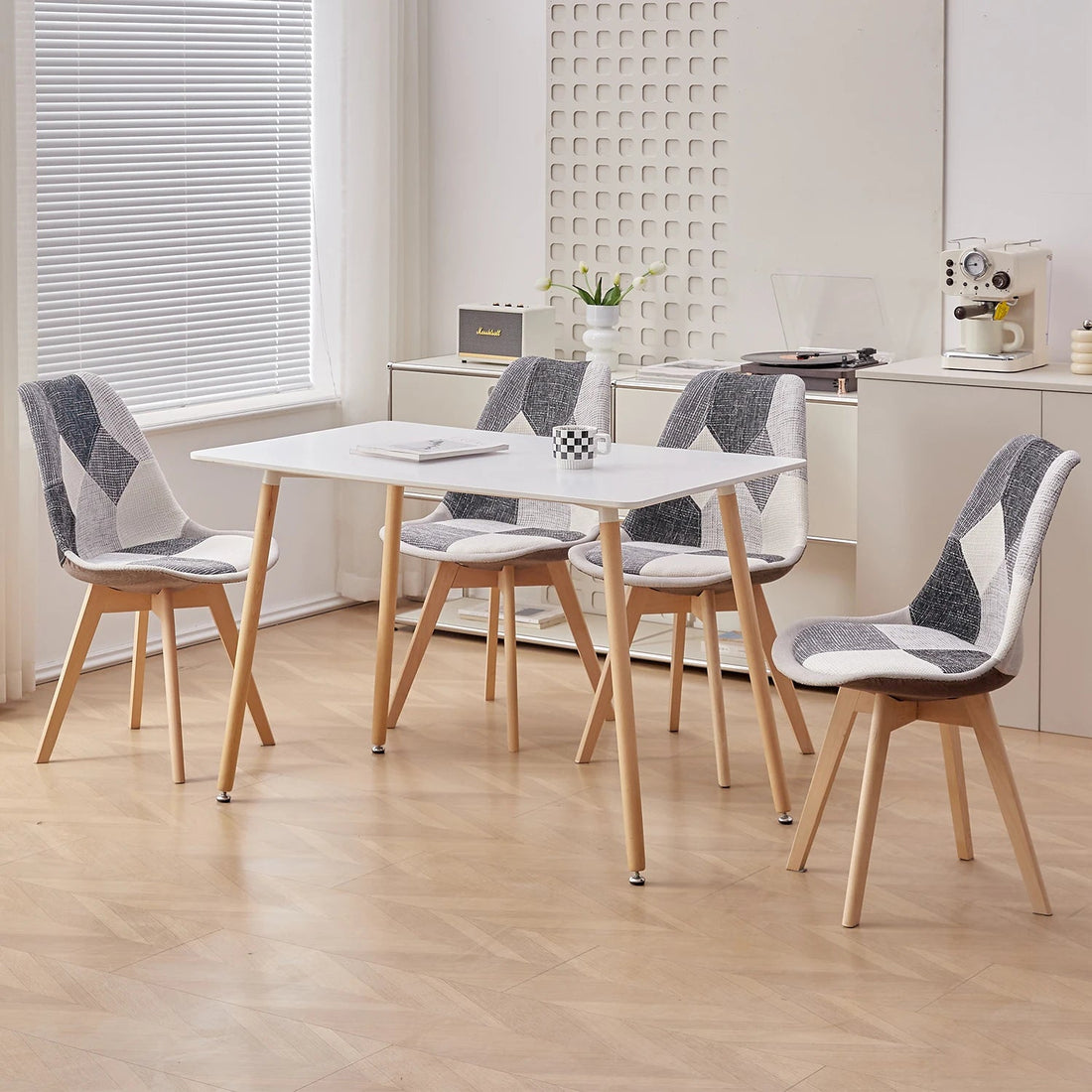Chaise salle à manger coloré avec pieds en bois 4 pièces ensembles - vente privée 14:10Red;200007763:201336101