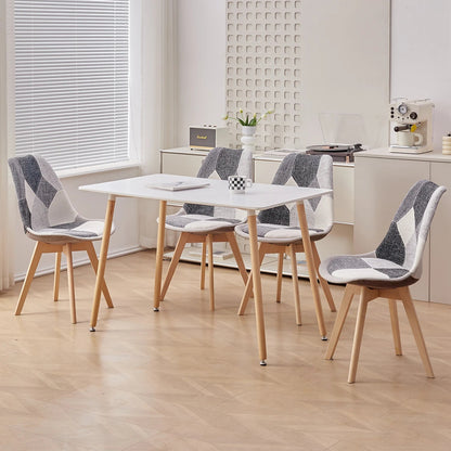 Chaise salle à manger coloré avec pieds en bois 4 pièces ensembles - vente privée 14:10Red;200007763:201336101