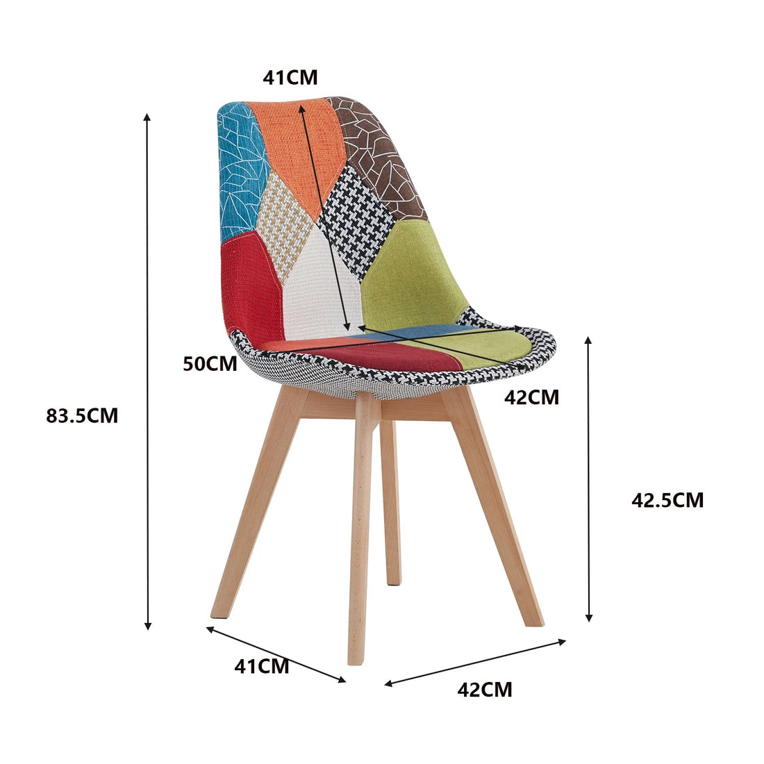 Chaise salle à manger coloré avec pieds en bois 4 pièces ensembles - vente privée 14:10Red;200007763:201336101
