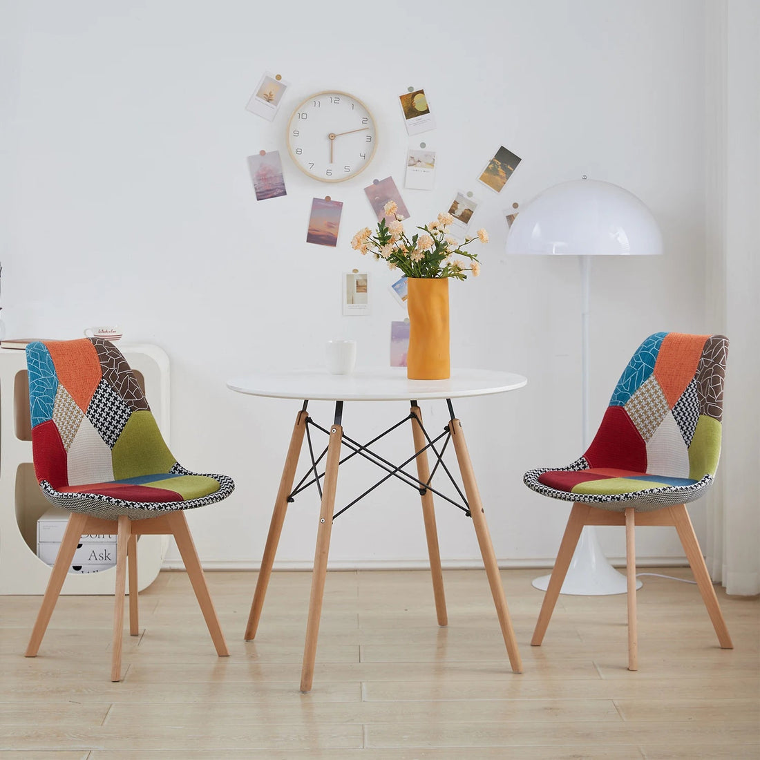 Chaise salle à manger coloré avec pieds en bois 4 pièces ensembles - vente privée 14:10Red;200007763:201336101