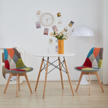 Chaise salle à manger coloré avec pieds en bois 4 pièces ensembles - vente privée 14:10Red;200007763:201336101