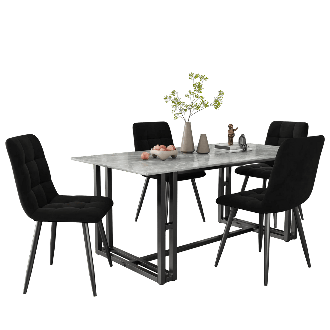 Chaise salle à manger confortable de luxe 4 pièces - vente privée 14:200844061Grey;200007763:201336101