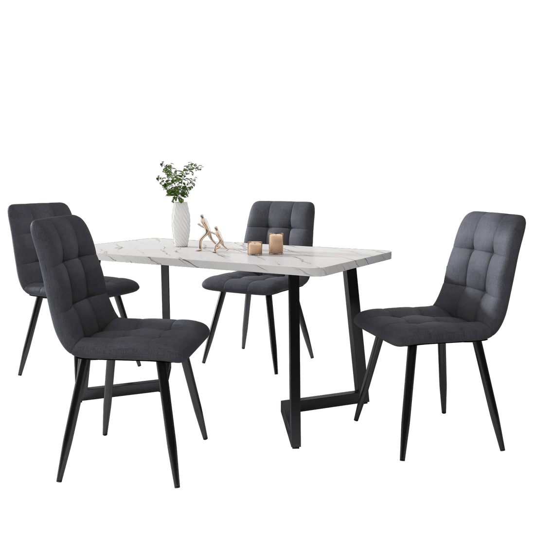Chaise salle à manger confortable de luxe 4 pièces - vente privée 14:200844061Grey;200007763:201336101