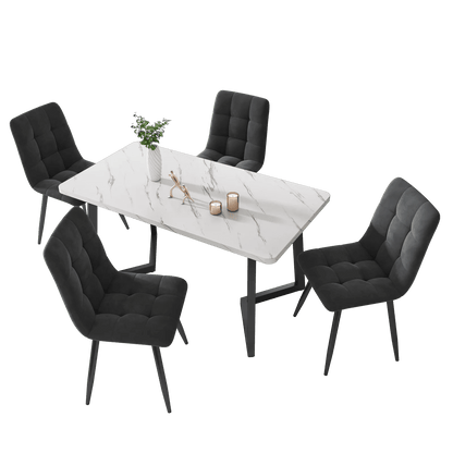 Chaise salle à manger confortable de luxe 4 pièces - vente privée 14:200844061Grey;200007763:201336101