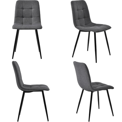 Chaise salle à manger confortable de luxe 4 pièces - vente privée 14:200844061Grey;200007763:201336101