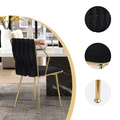 Chaise salle à manger couleur noir lot de 2 pièces avec accoudoirs - vente privée 14:193;200007763:201336101