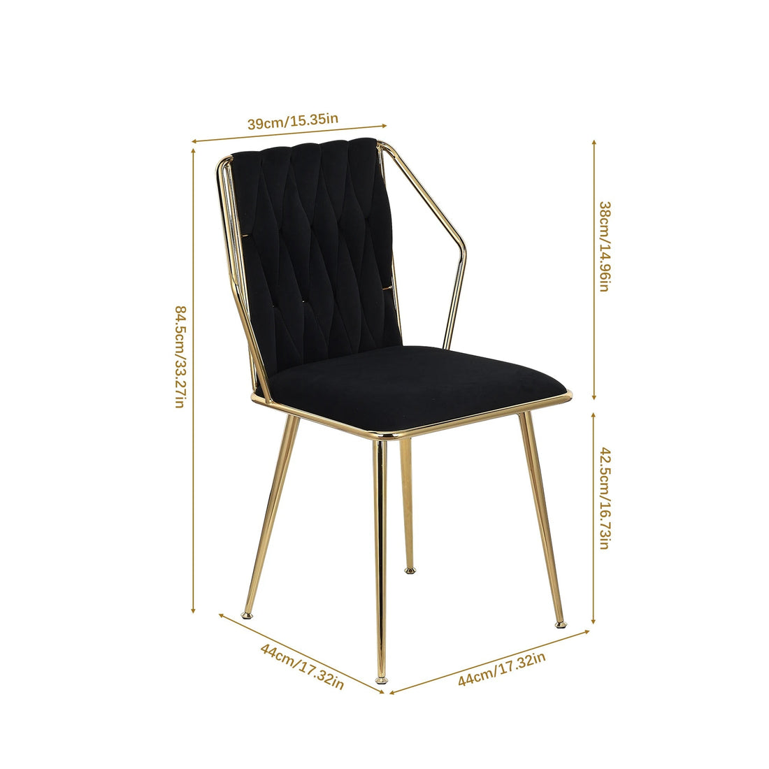 Chaise salle à manger couleur noir lot de 2 pièces avec accoudoirs - vente privée 14:193;200007763:201336101