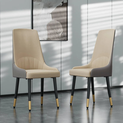Chaise salle à manger cuir de grande qualité 2 ensembles - vente privée 14:29White;200007763:201336101