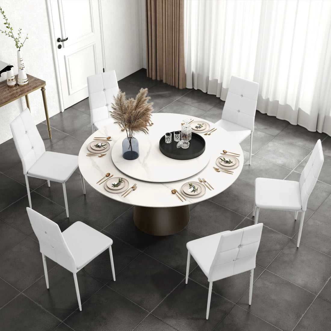 Chaise salle à manger design simple et moderne de 6 pèces ensembles - vente privée 14:193;200007763:201336104