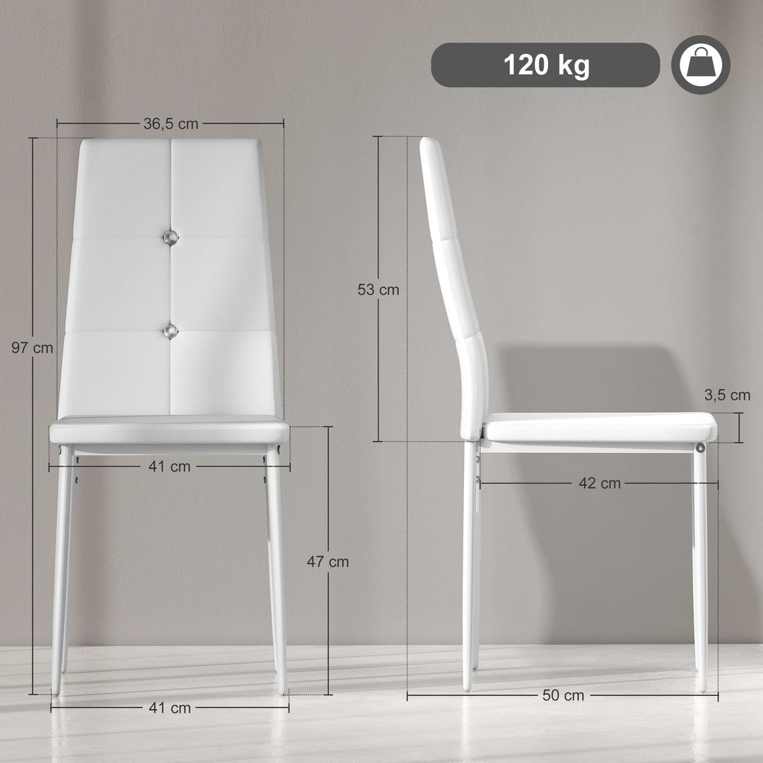Chaise salle à manger design simple et moderne de 6 pèces ensembles - vente privée 14:193;200007763:201336104