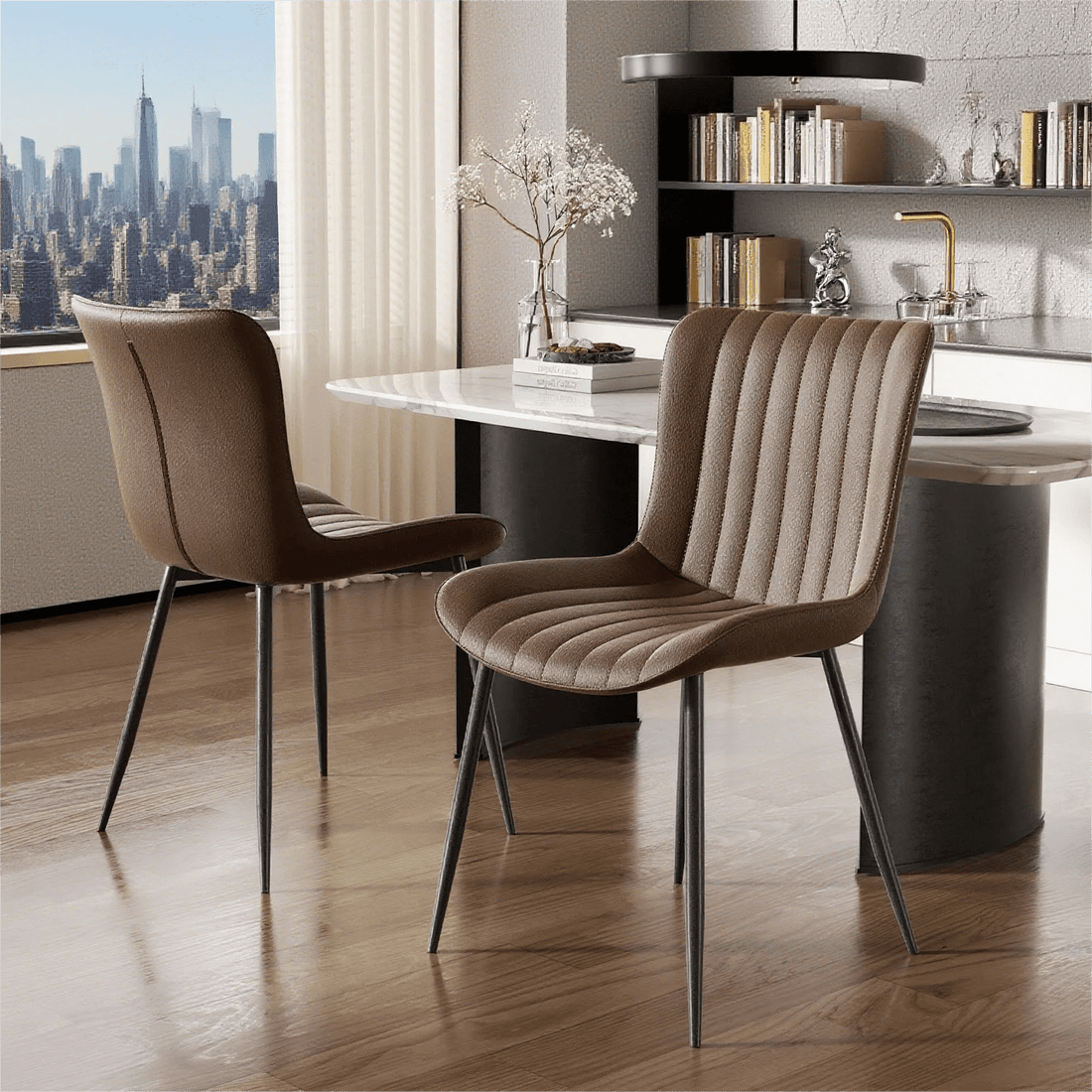 Chaise salle à manger en faux cuir de 4 lots - vente privée 14:365458;200007763:201336342