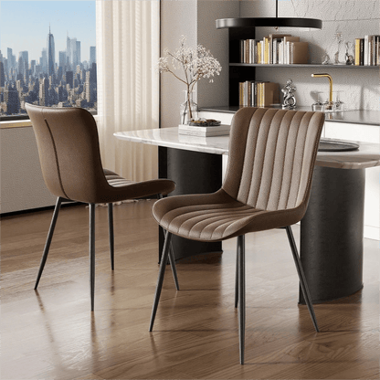 Chaise salle à manger en faux cuir de 4 lots - vente privée 14:365458;200007763:201336342