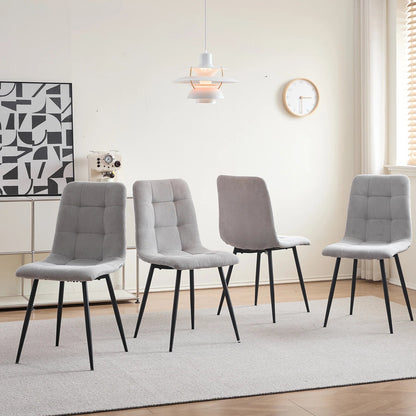Chaise salle à manger gris tendance lot de 2/4/6 - vente privée 14:200006155Grey;200007763:201336101