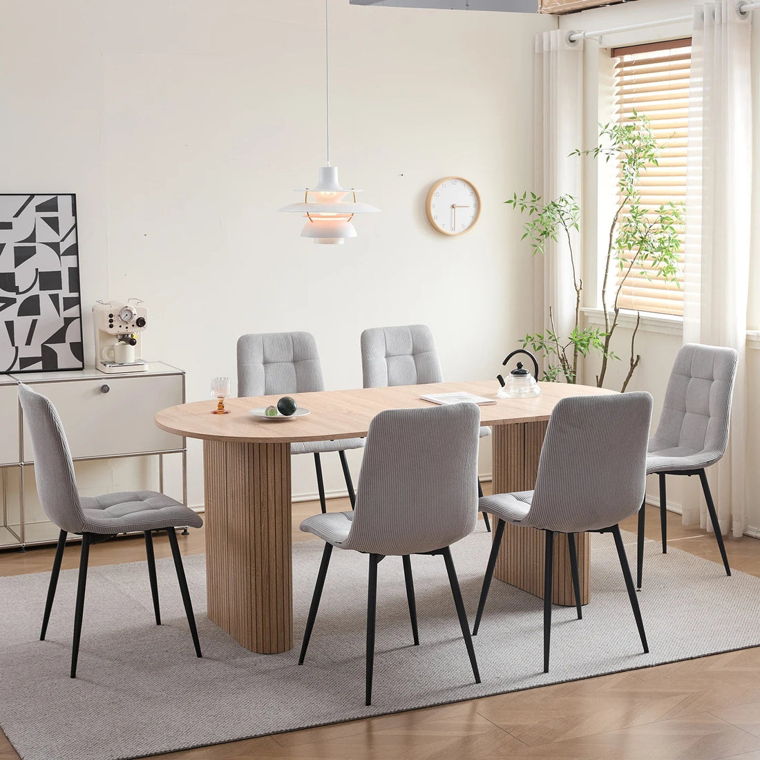 Chaise salle à manger gris tendance lot de 2/4/6 - vente privée 14:200006155Grey;200007763:201336101