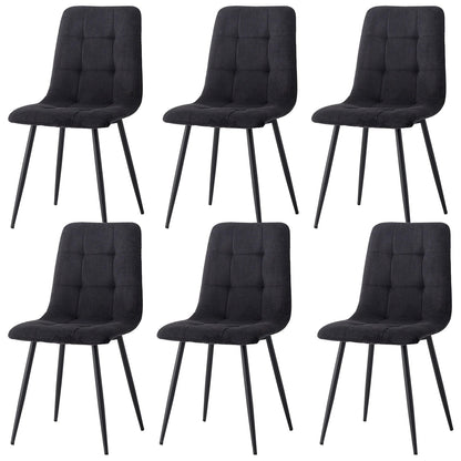Chaise salle à manger gris tendance lot de 2/4/6 - vente privée 14:2008440606pcs Black;200007763:201336101