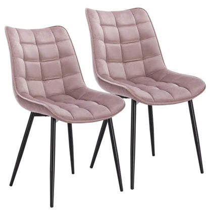 Chaise salle à manger grise en métal 2 ensembles - vente privée 14:100013777velvet rose;200007763:201336101