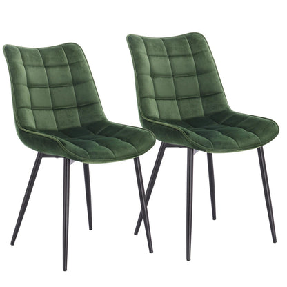 Chaise salle à manger grise en métal 2 ensembles - vente privée 14:175velvet dark green;200007763:201336101