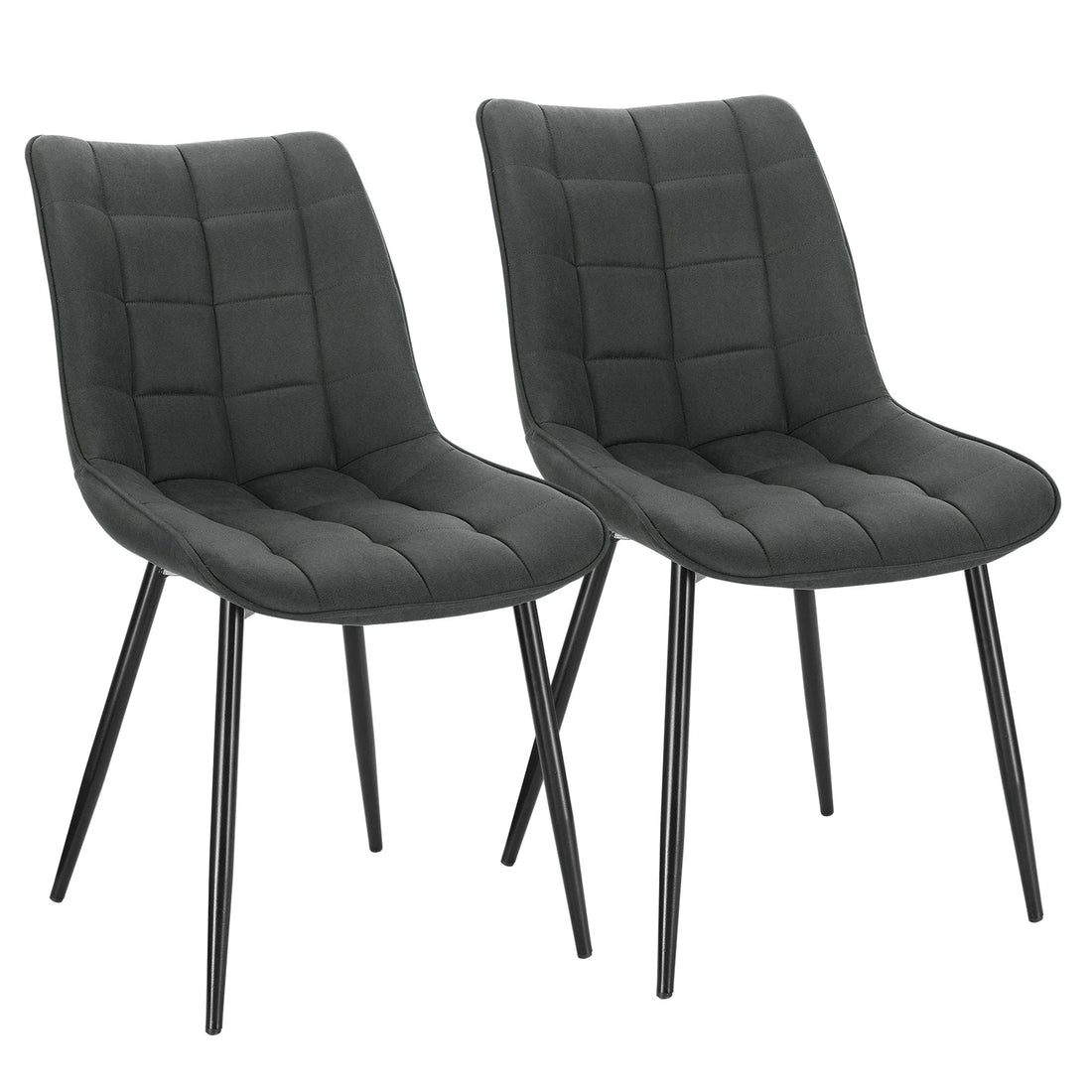 Chaise salle à manger grise en métal 2 ensembles - vente privée 14:365458leather brown;200007763:201336101