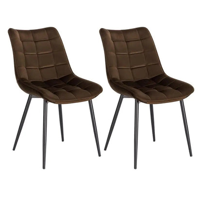 Chaise salle à manger grise en métal 2 ensembles - vente privée 14:365458leather brown;200007763:201336101