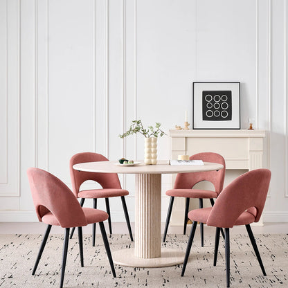 Chaise salle à manger lot de 4 à dossier creux - vente privée 14:173Blue;200007763:201336101